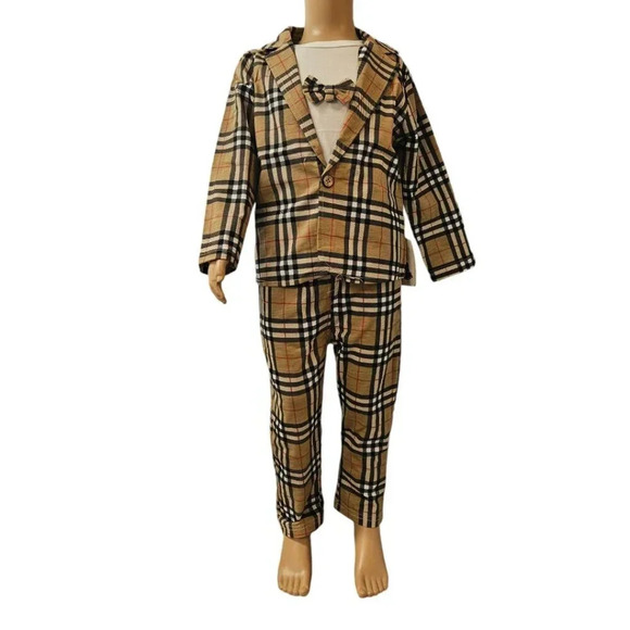 3T Little Boys 3piece Suit Set. Long Sleeve Undershirt, Sports Jacket, Pants - Picture 2 of 9